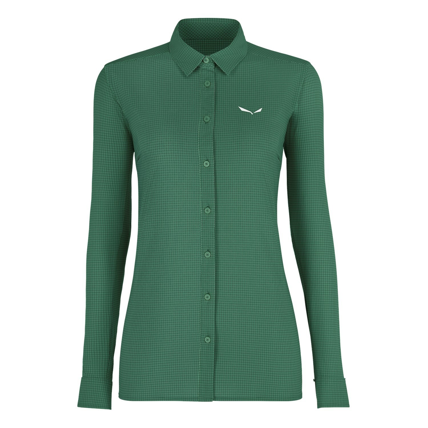 Camisa Manga Larga Salewa Puez Minicheck 2 Dry Shirt Mujer Verde | VX0693578