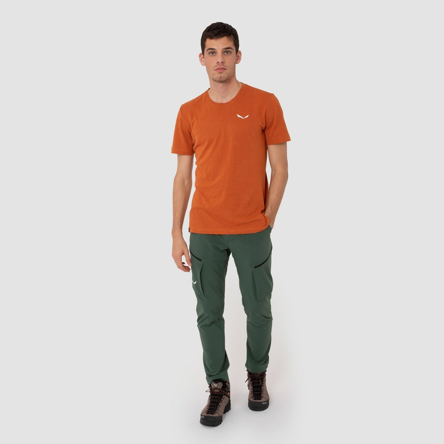 Camisas Manga Corta Salewa Pure Dolomites Hemp T-Shirt Hombre Naranjas | BR2976580