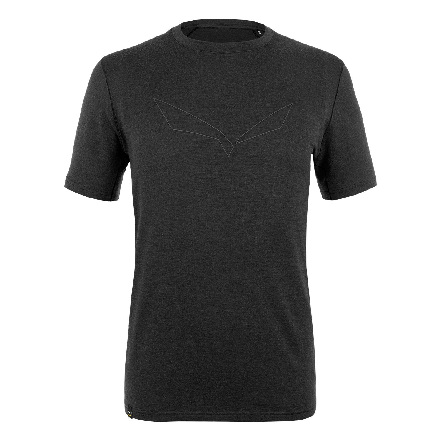 Camisas Manga Corta Salewa Pure Logo Alpine Merino Responsive T-Shirt Hombre Negras | VF5907381