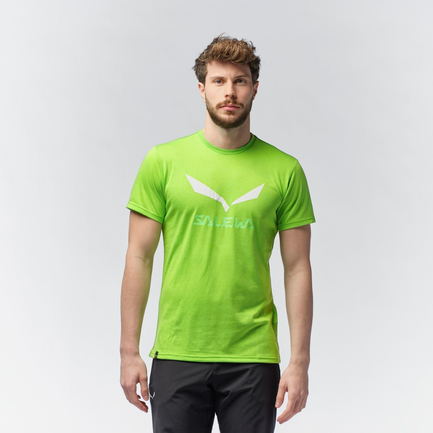 Camisas Manga Corta Salewa Solidlogo Dri-Release® T-shirt Hombre Verde | AH5039184