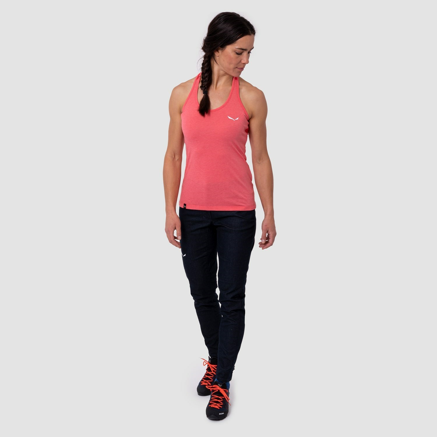 Camiseta Salewa Agner Híbrido Dry Tanktop Mujer Rosas | DA3769051