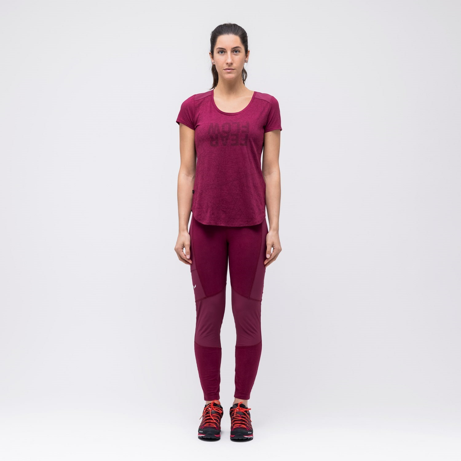 Camiseta Salewa Alpine Hemp Print Mujer Rojas | BN7401368