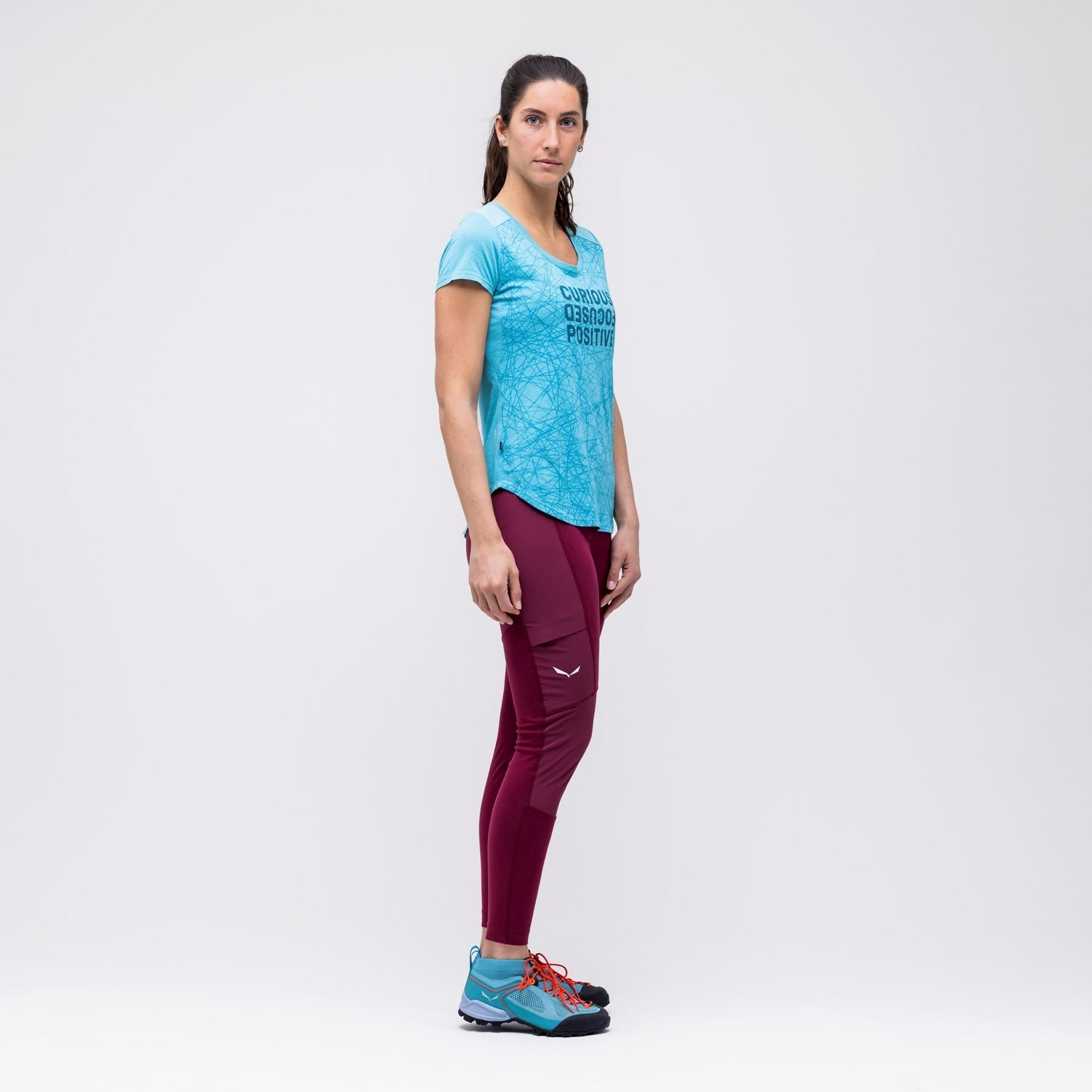 Camiseta Salewa Alpine Hemp Print Mujer Azules | FX2157038