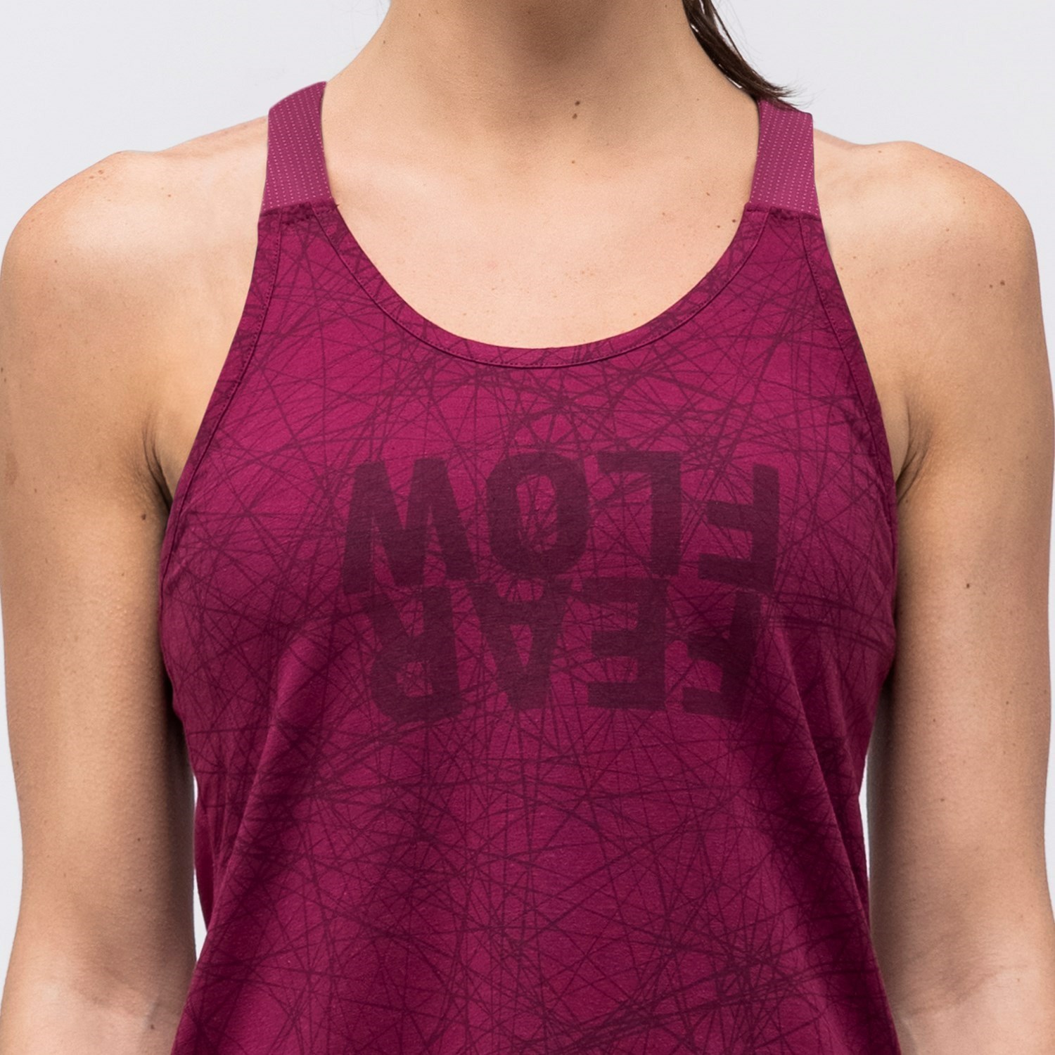 Camiseta Salewa Alpine Hemp Print Tanktop Mujer Rojas | LD7028649