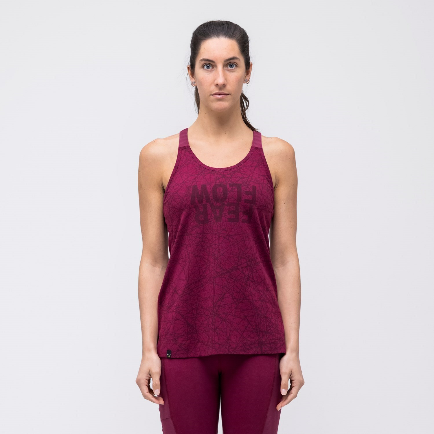 Camiseta Salewa Alpine Hemp Print Tanktop Mujer Rojas | LD7028649