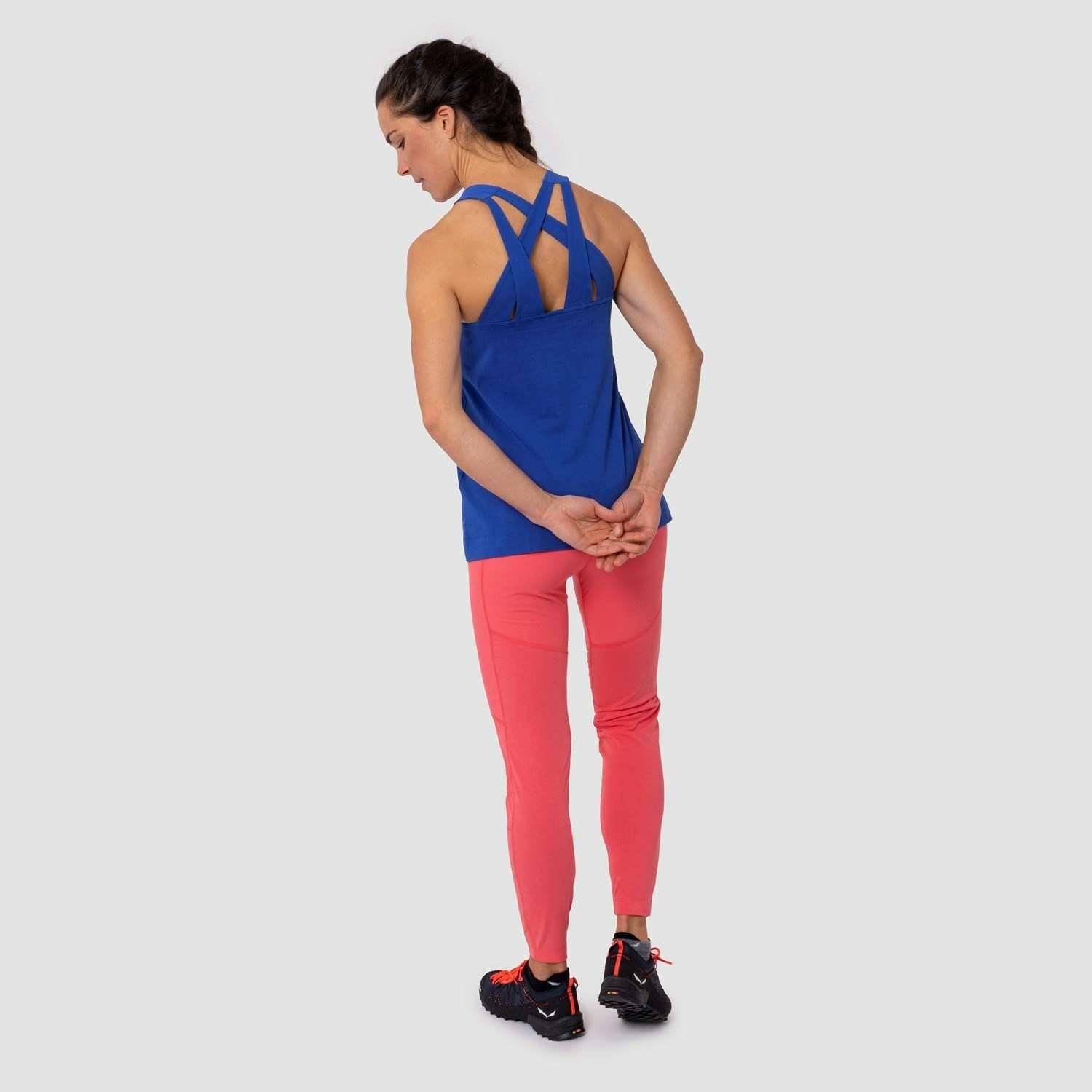 Camiseta Salewa Alpine Hemp Print Tanktop Mujer Azules | LR4950627