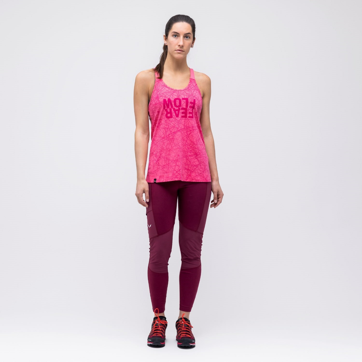 Camiseta Salewa Alpine Hemp Print Tanktop Mujer Rosas | TQ2951830