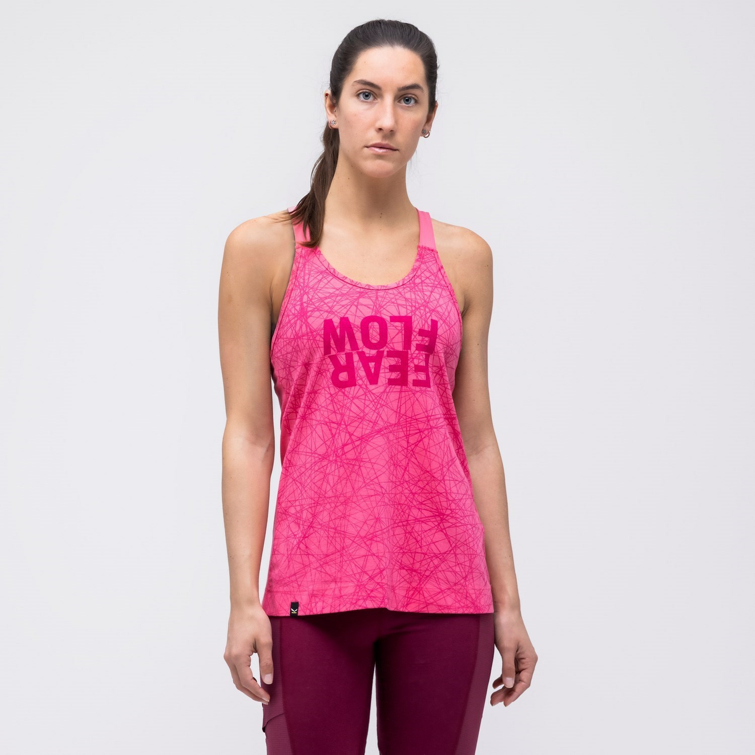 Camiseta Salewa Alpine Hemp Print Tanktop Mujer Rosas | TQ2951830