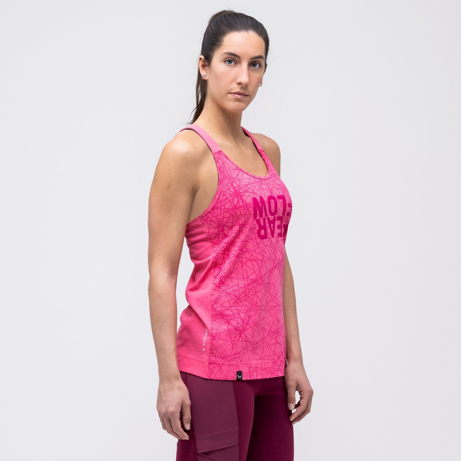 Camiseta Salewa Alpine Hemp Print Tanktop Mujer Rosas | TQ2951830