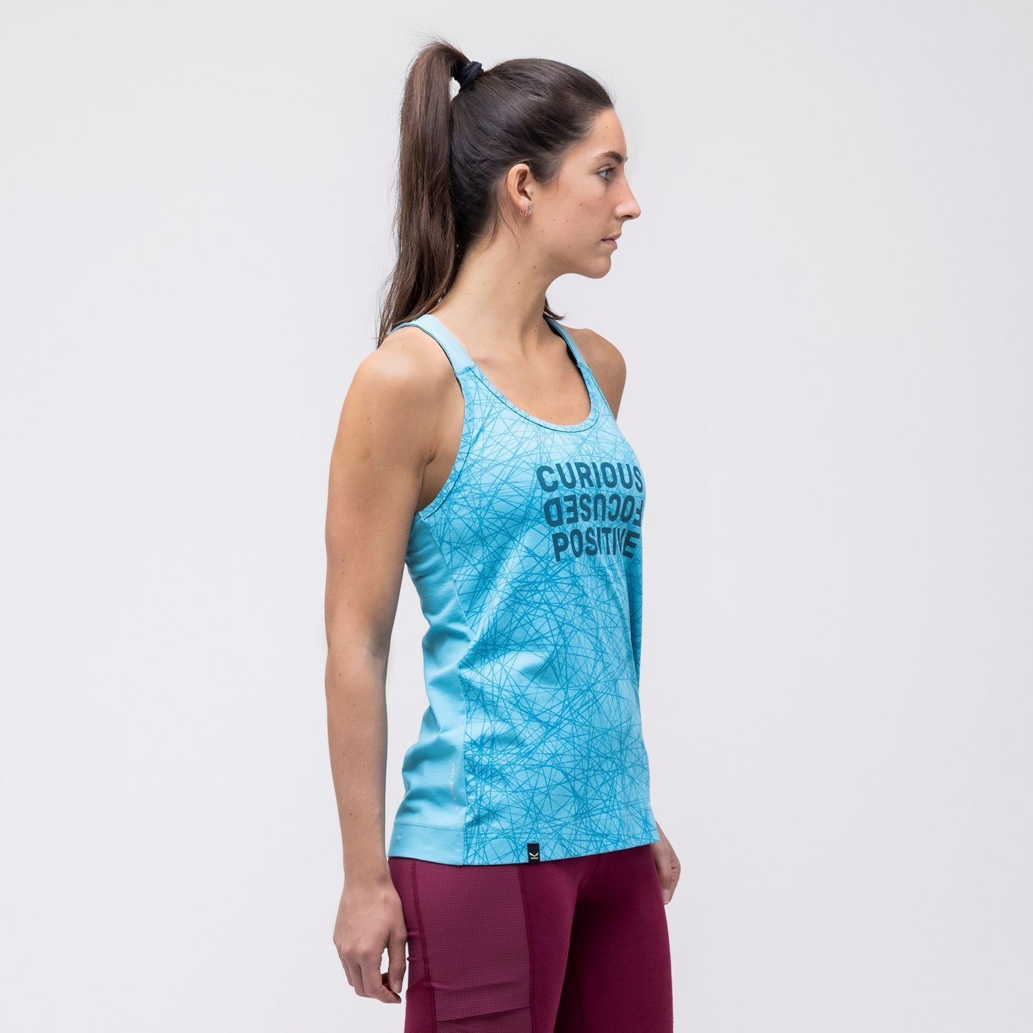 Camiseta Salewa Alpine Hemp Print Tanktop Mujer Azules | UC7925418