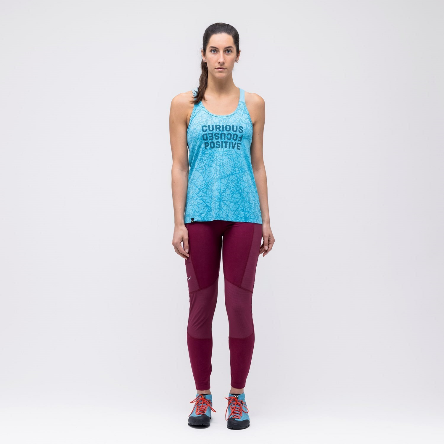 Camiseta Salewa Alpine Hemp Print Tanktop Mujer Azules | UC7925418