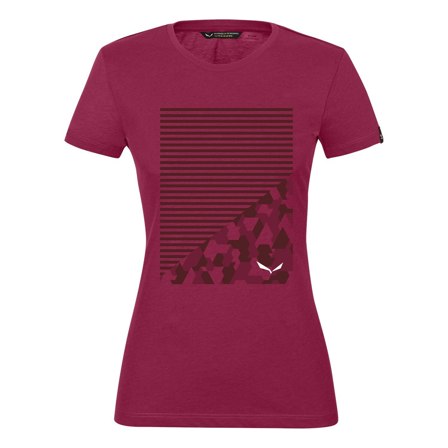 Camiseta Salewa Geometric Dry Mujer Rojas | QO0857914