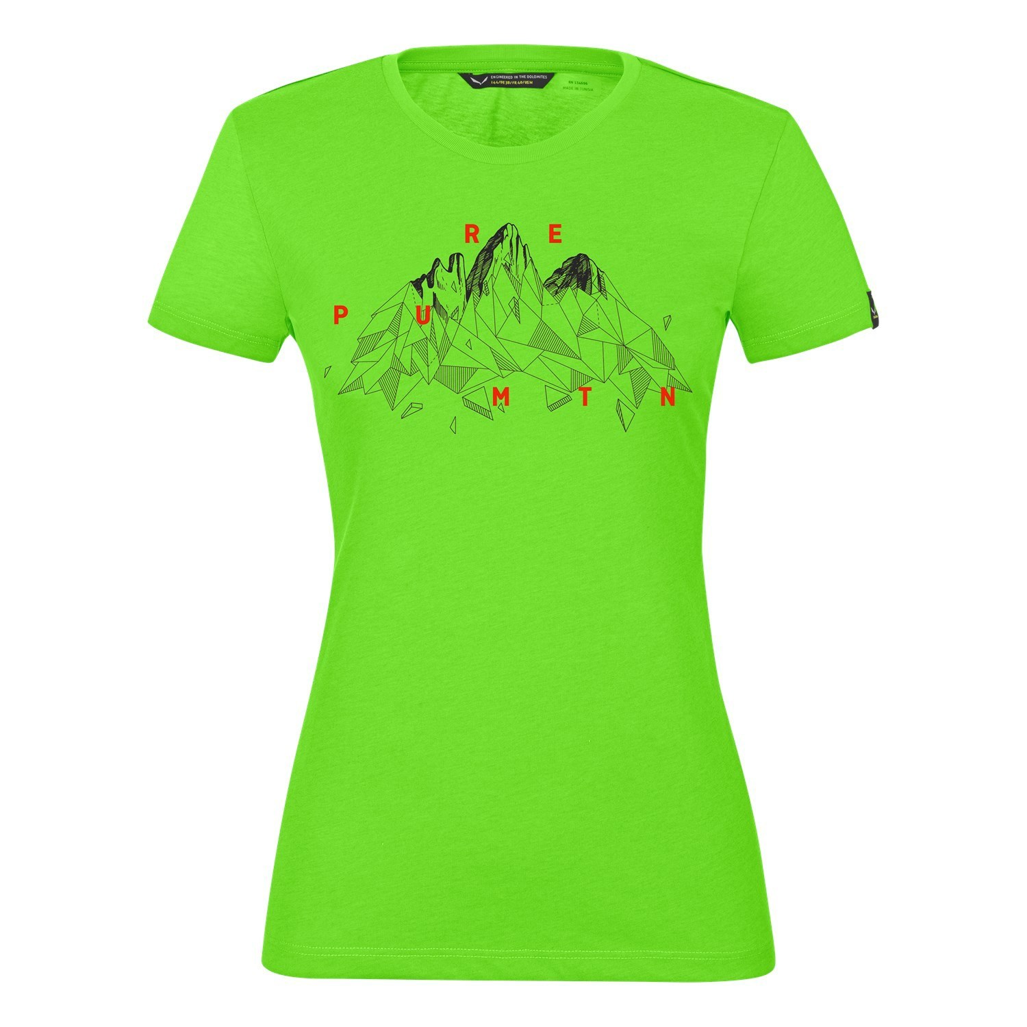 Camiseta Salewa Geometric Dry Mujer Verde | UT6981302