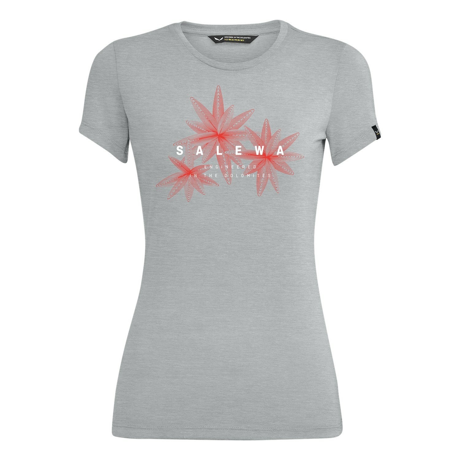 Camiseta Salewa Lines Graphic Dry Mujer Gris Claro | DM2760891