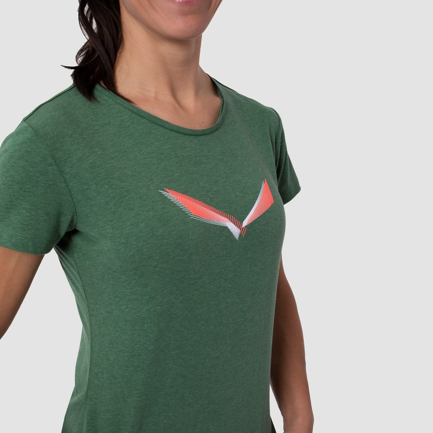 Camiseta Salewa Lines Graphic Dry Mujer Verde | KR2681059