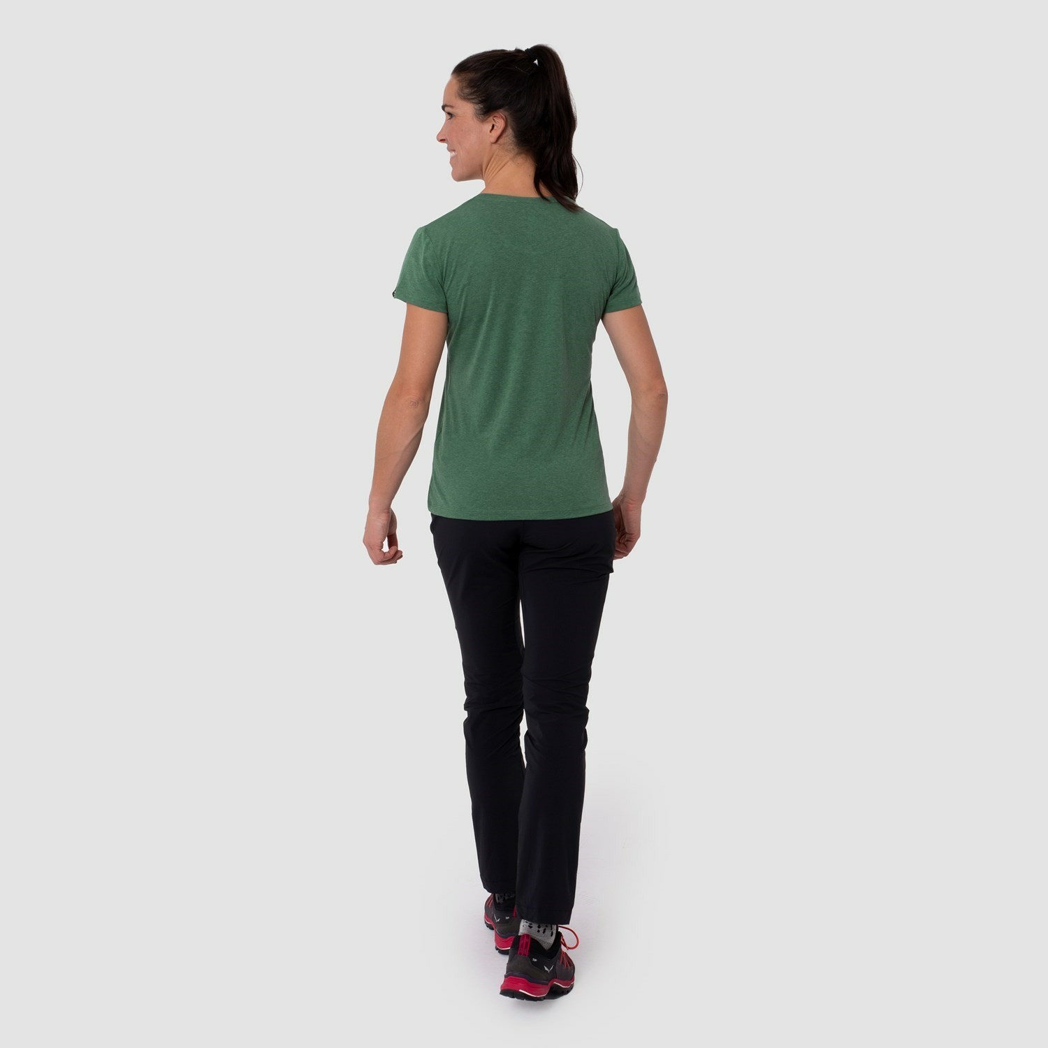 Camiseta Salewa Lines Graphic Dry Mujer Verde | KR2681059