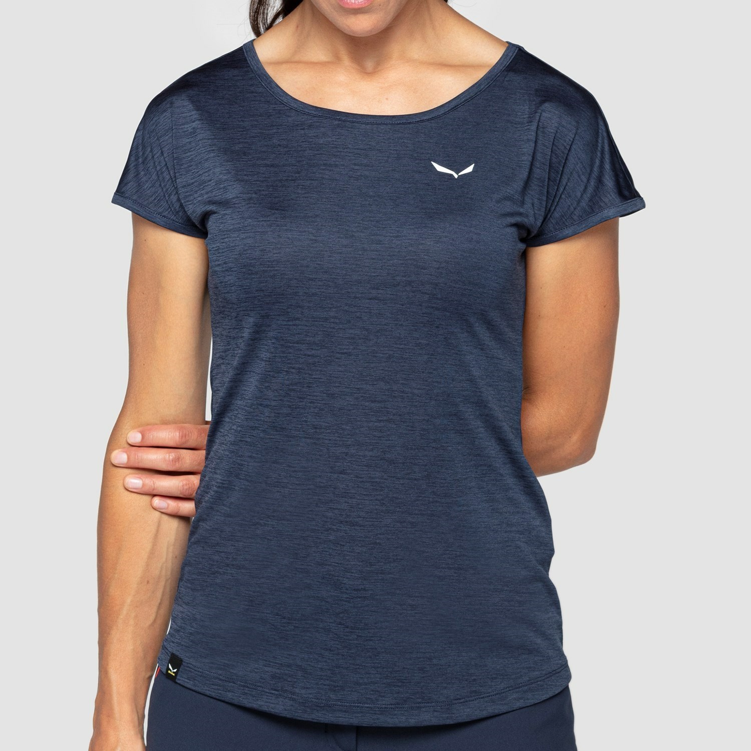 Camiseta Salewa Puez Melange Dry Mujer Azul Marino | DE2368457