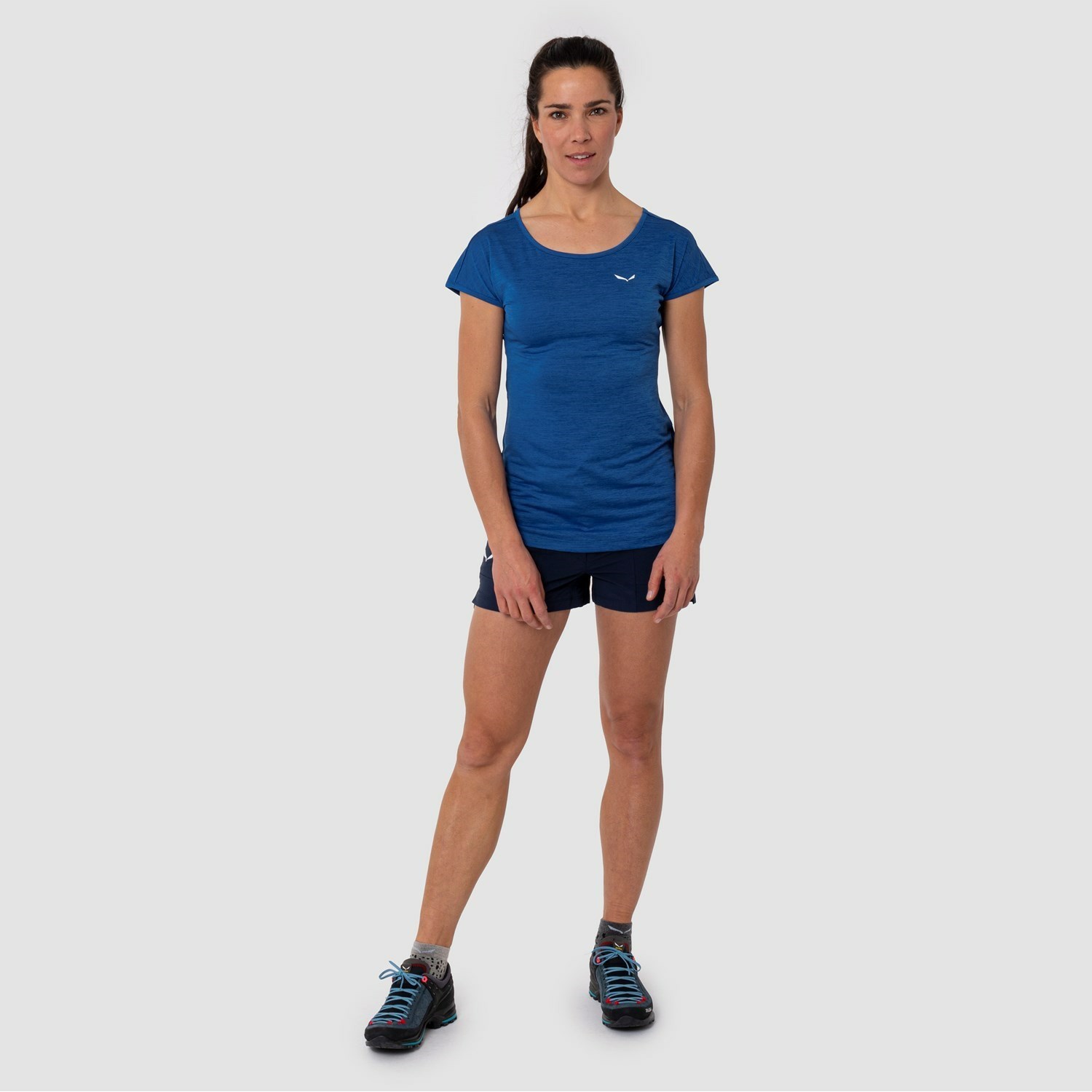 Camiseta Salewa Puez Melange Dry Mujer Azules | FG5230749