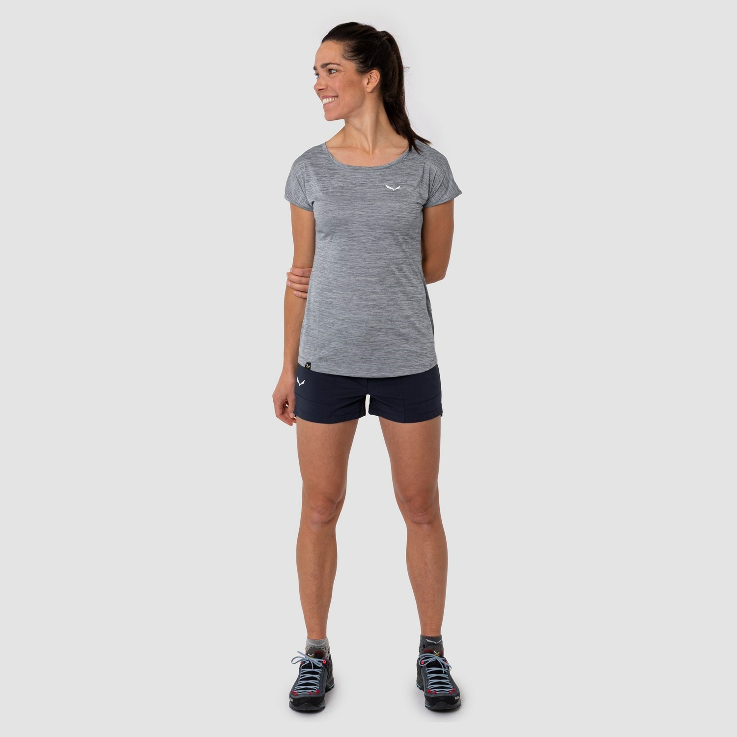 Camiseta Salewa Puez Melange Dry Mujer Gris | EF7309281