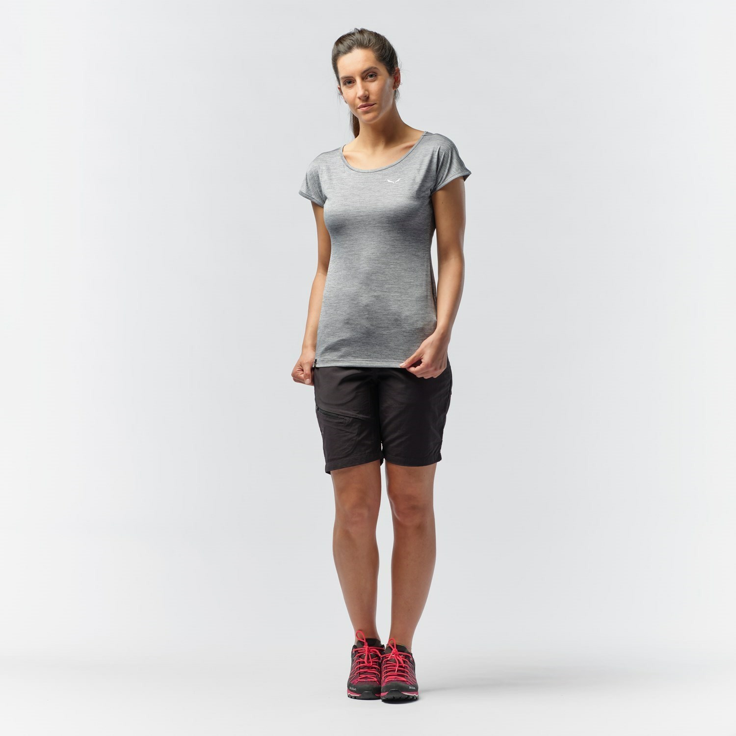 Camiseta Salewa Puez Melange Dry Mujer Gris | EF7309281