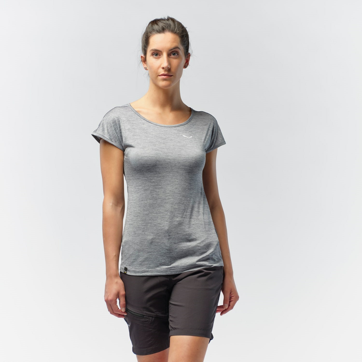 Camiseta Salewa Puez Melange Dry Mujer Gris | EF7309281