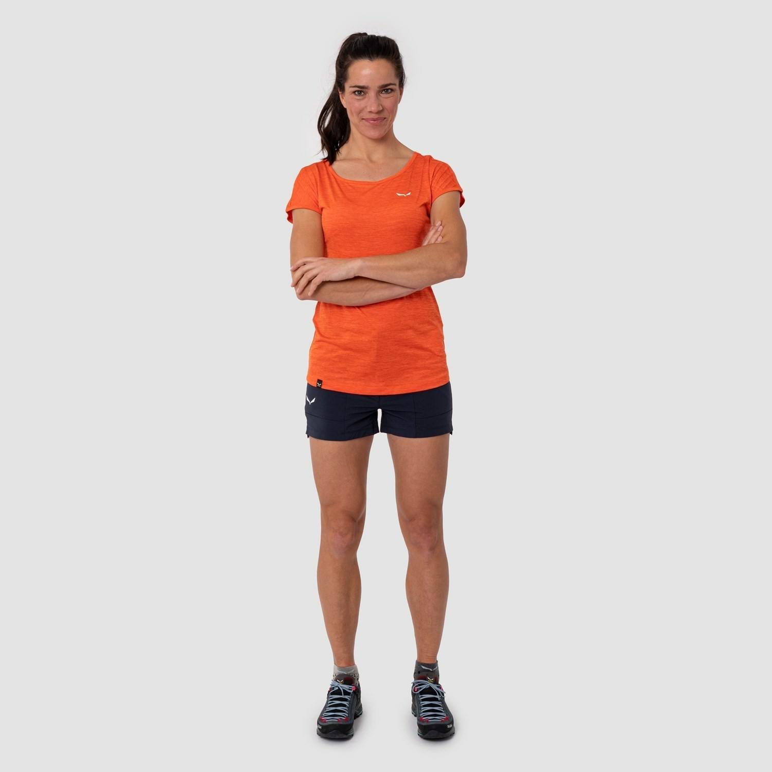 Camiseta Salewa Puez Melange Dry Mujer Naranjas | DN2076481