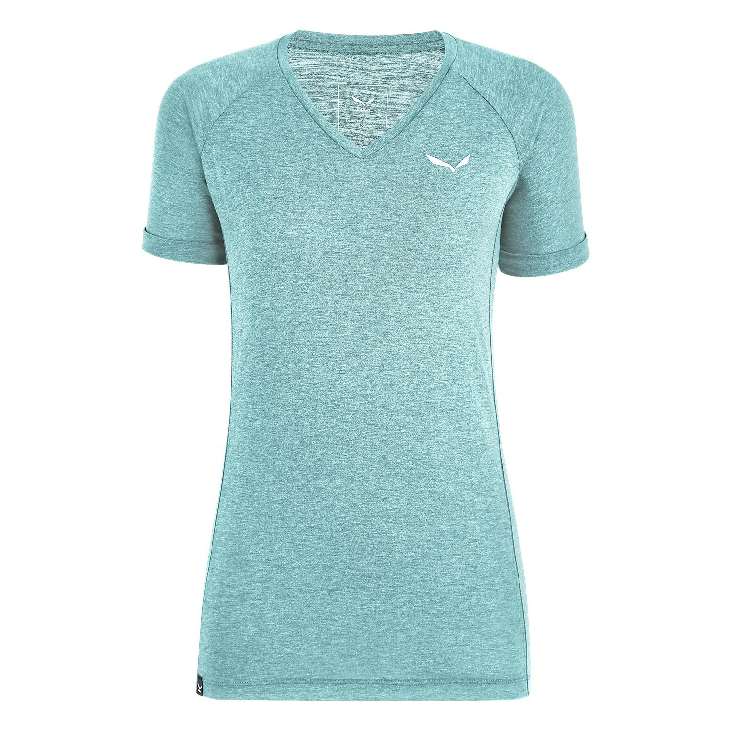 Camiseta Salewa Puez Melange Dry V-Neck Mujer Azules Claro | SK7861259