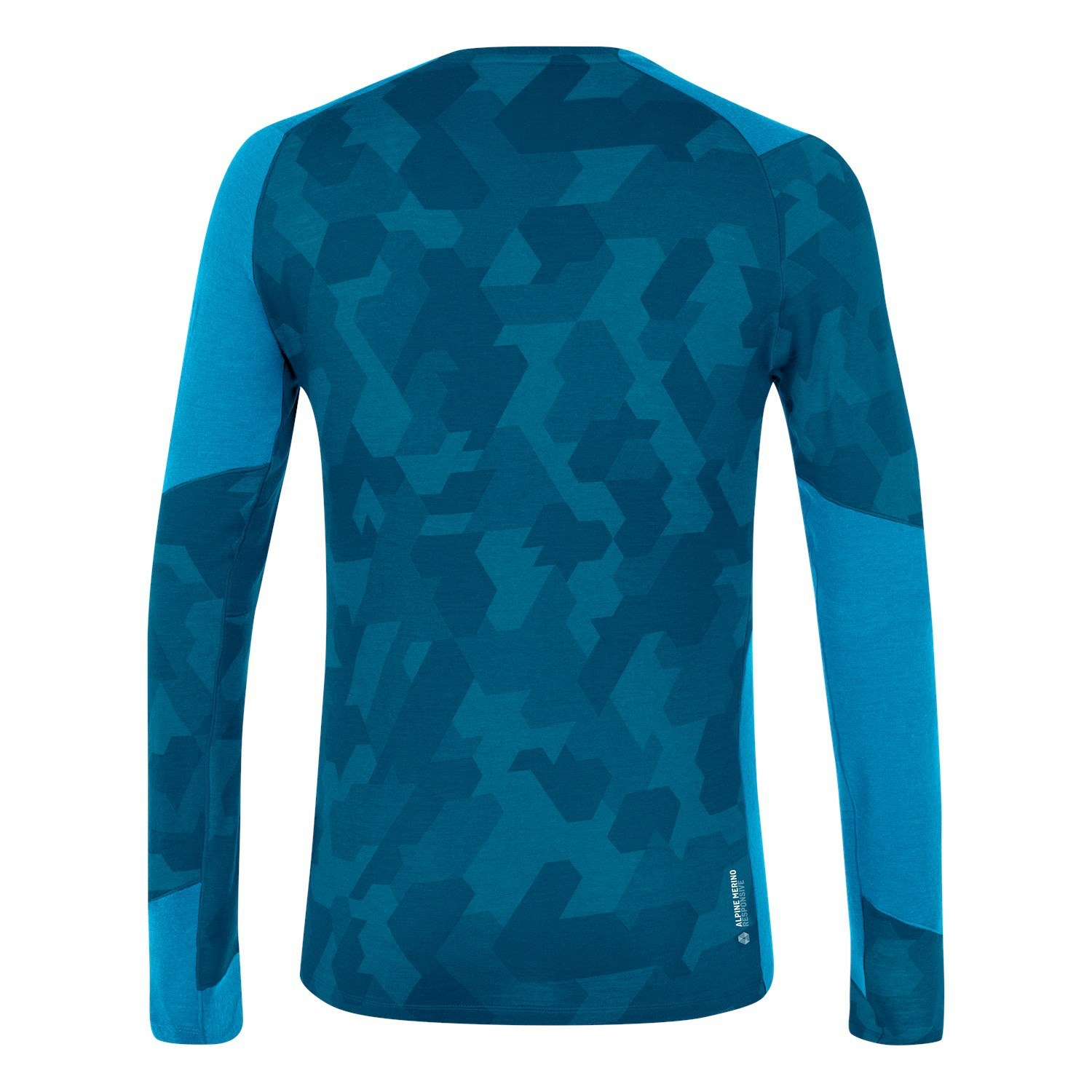 Capa Base De Manga Larga Salewa Cristallo Warm Alpine Merino Responsive Hombre Azules | VX4368019