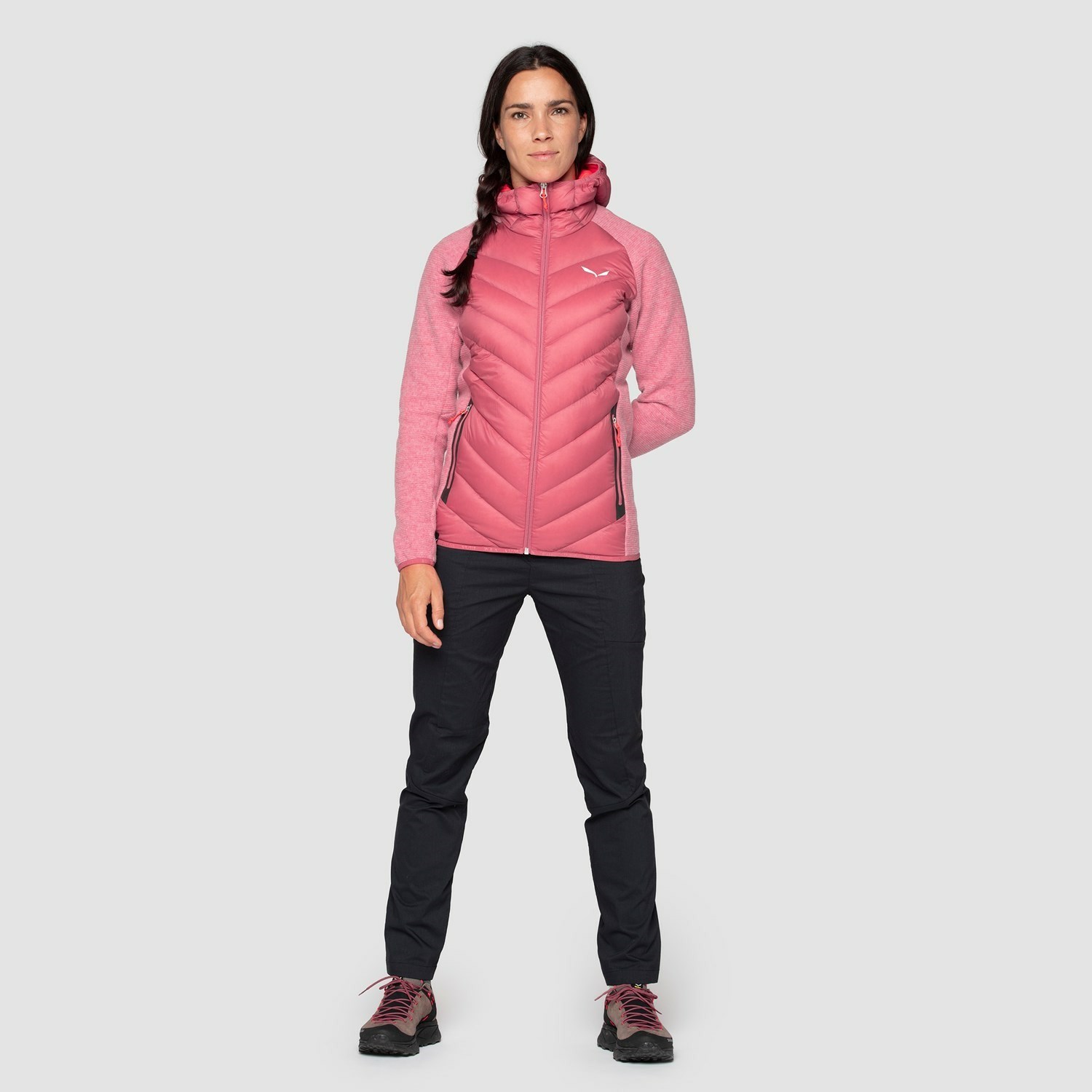 Chaqueta De Plumas Salewa Fanes Sarner Down Híbrido Chaquetas Mujer Rosas | LI4850731