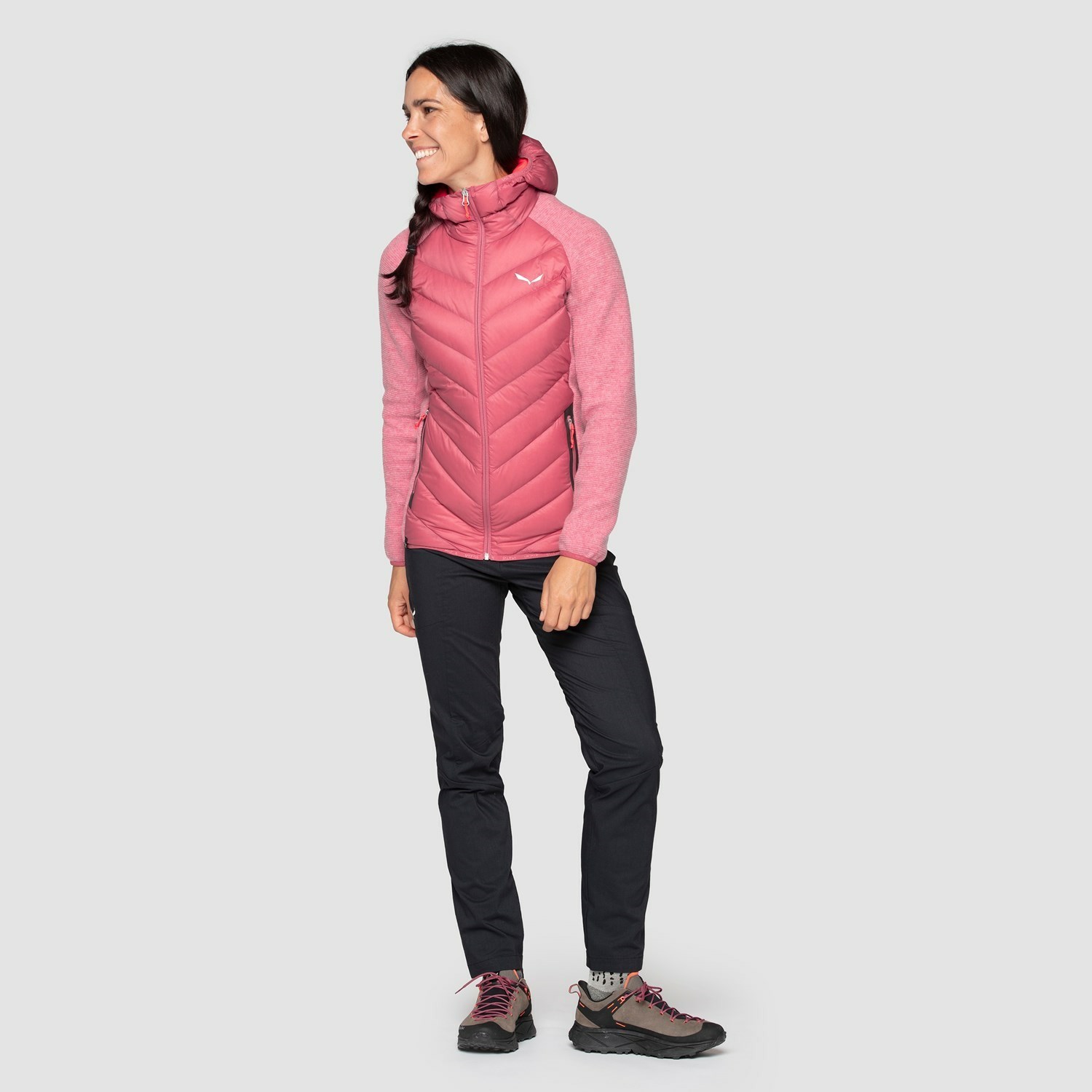 Chaqueta De Plumas Salewa Fanes Sarner Down Híbrido Chaquetas Mujer Rosas | LI4850731