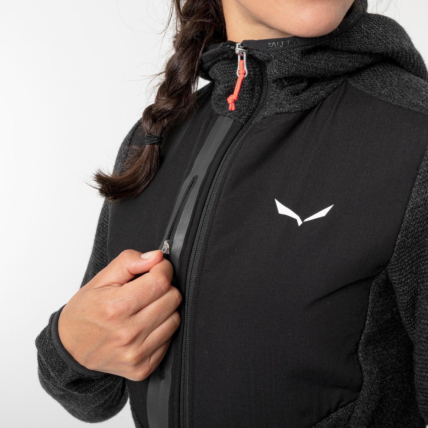 Chaqueta De Plumas Salewa Fedaia Alpinewool® Chaquetas Mujer Negras | ZN7623805