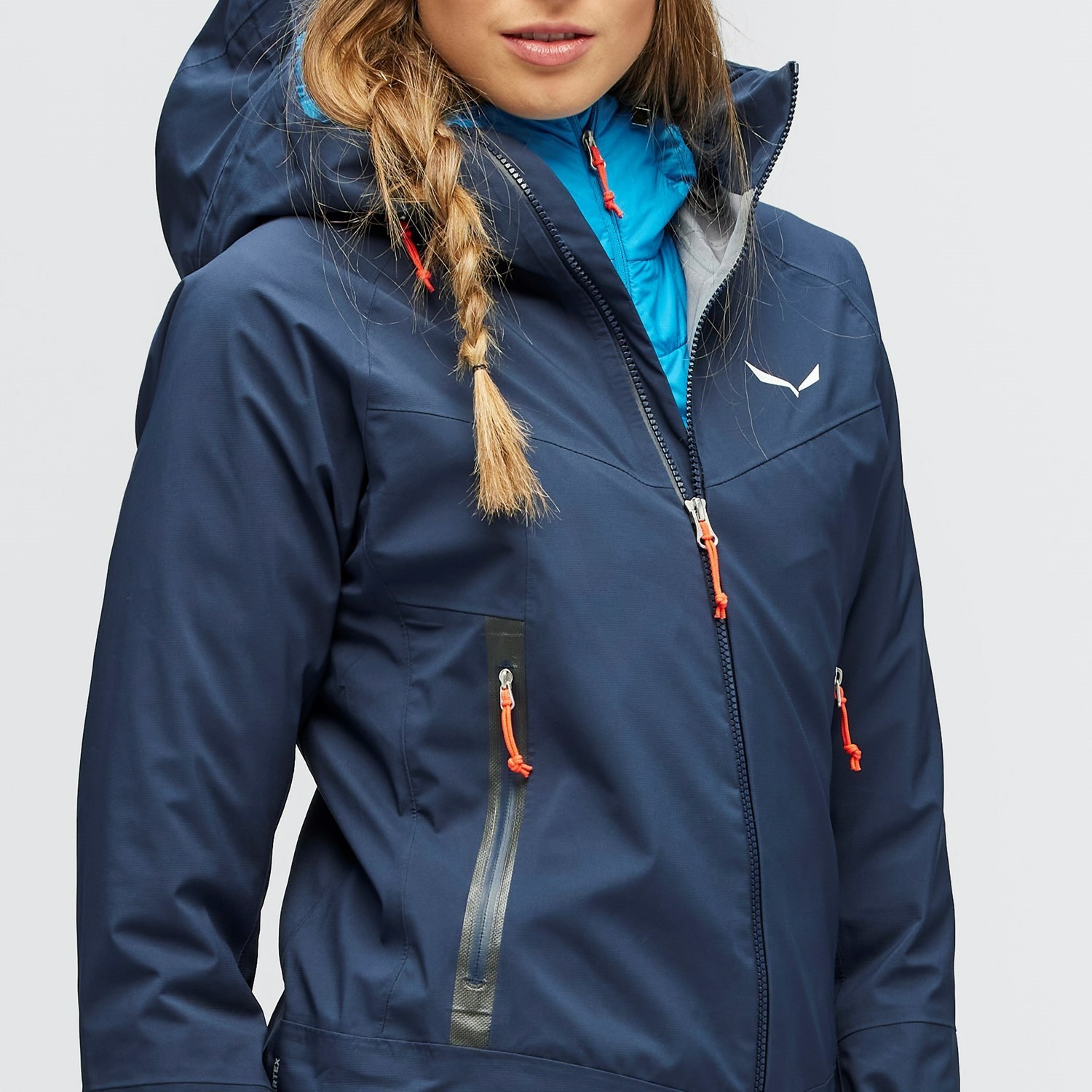 Chaqueta Impermeable Salewa Marmolada Powertex Mujer Azul Marino | OF5304986