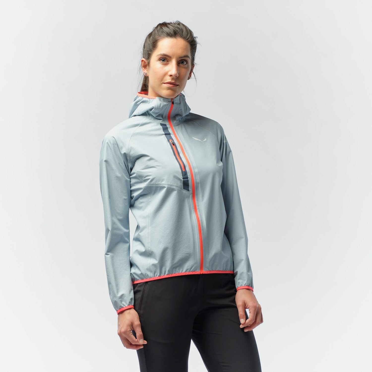 Chaqueta Impermeable Salewa Puez Light Powertex Mujer Azules | KT6195780