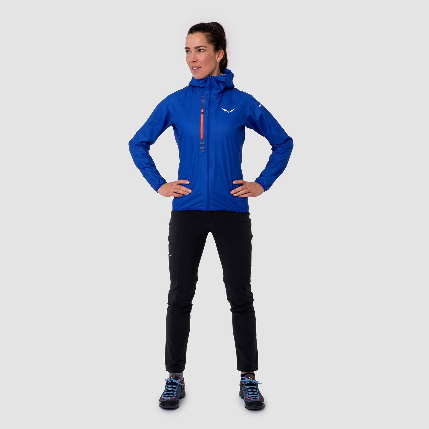 Chaqueta Impermeable Salewa Puez Light Powertex Mujer Azules | KT6195780