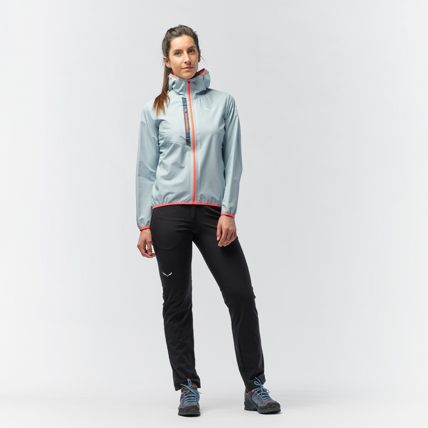 Chaqueta Impermeable Salewa Puez Light Powertex Mujer Naranjas | UZ1906832