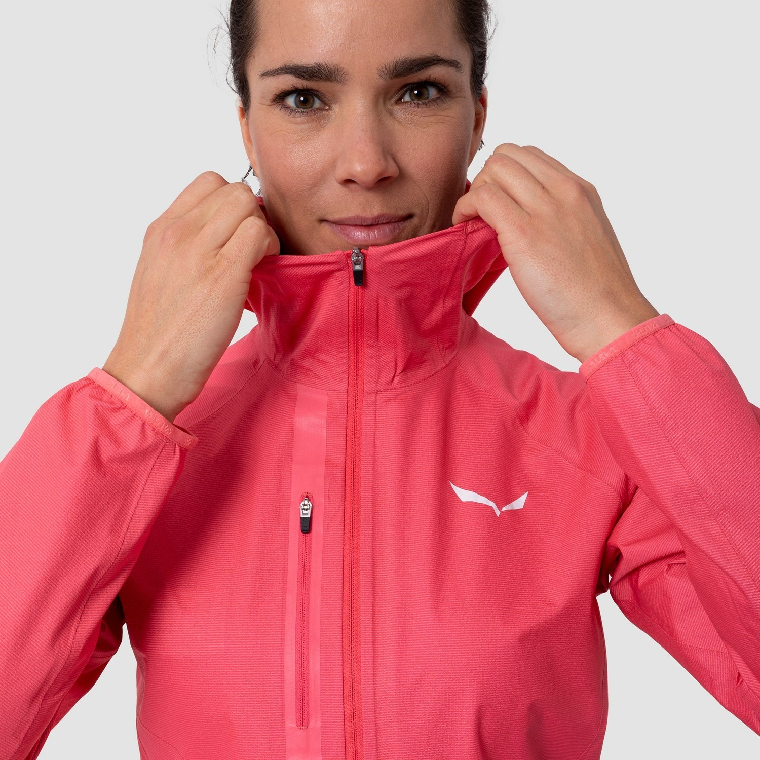 Chaqueta Impermeable Salewa Puez Light Powertex Mujer Rosas | VC7823609