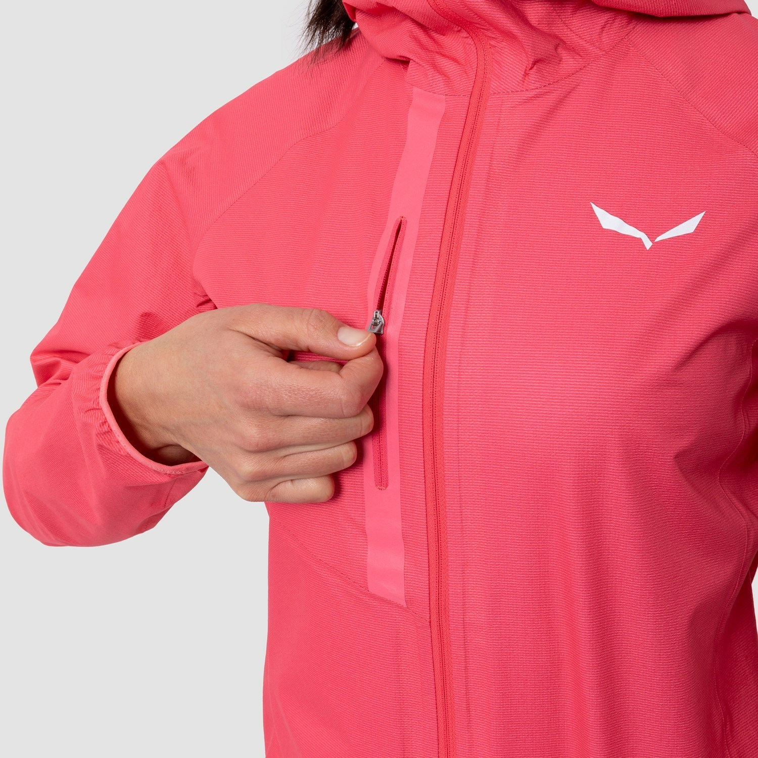 Chaqueta Impermeable Salewa Puez Light Powertex Mujer Rosas | VC7823609