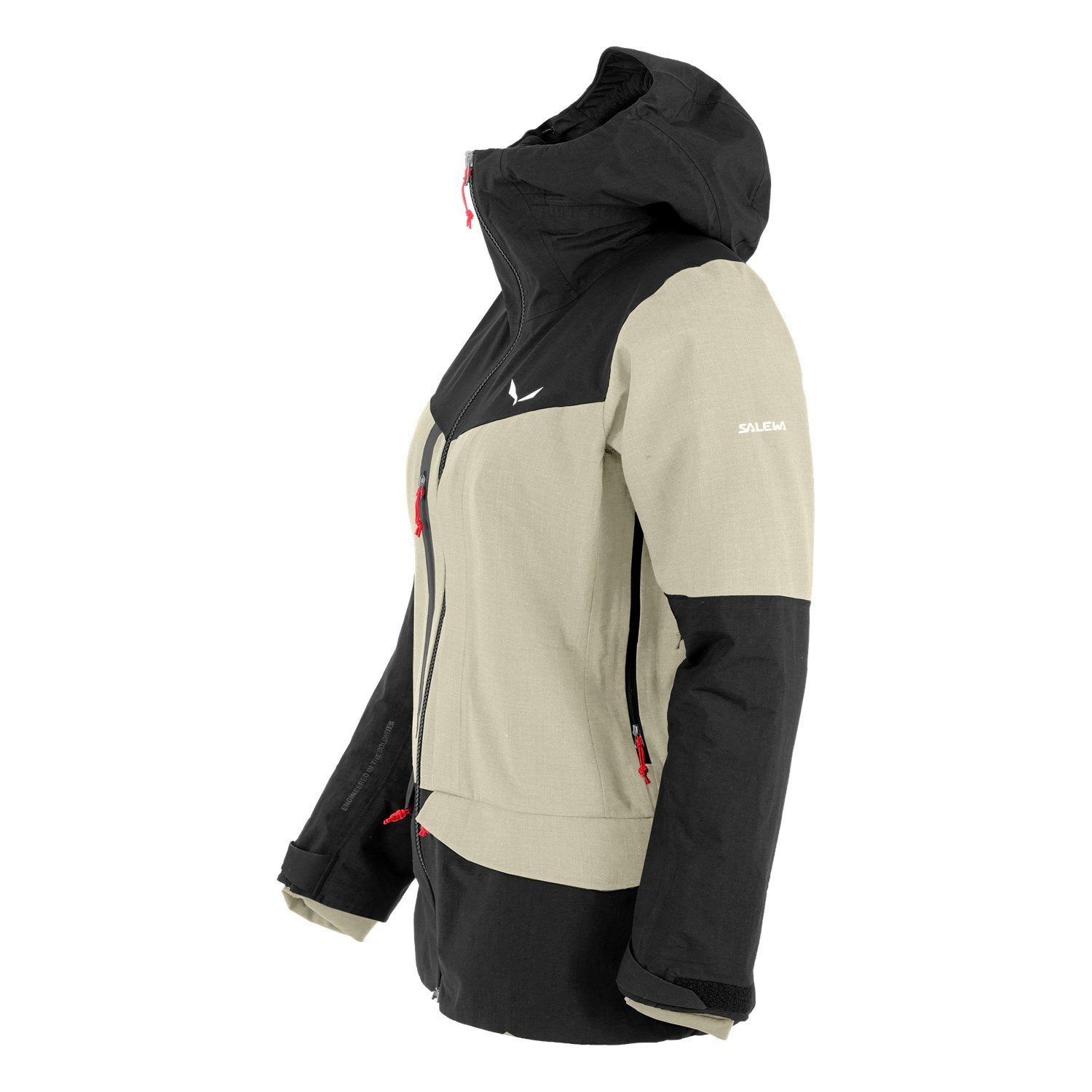 Chaqueta Impermeable Salewa Sella Ski 3 Layers Powertex Responsive Mujer Beige Negras | FI9056827