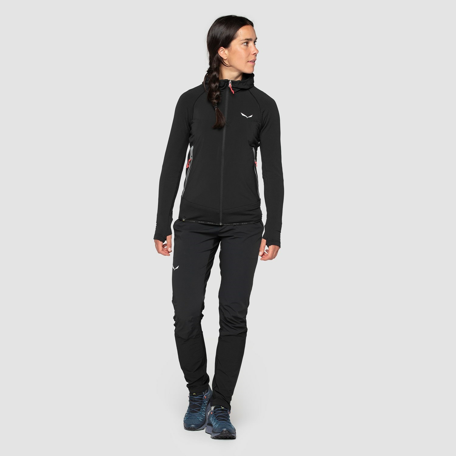 Chaqueta Softshell Salewa Rolle Polarlite Responsive Mujer Negras | WE5376028