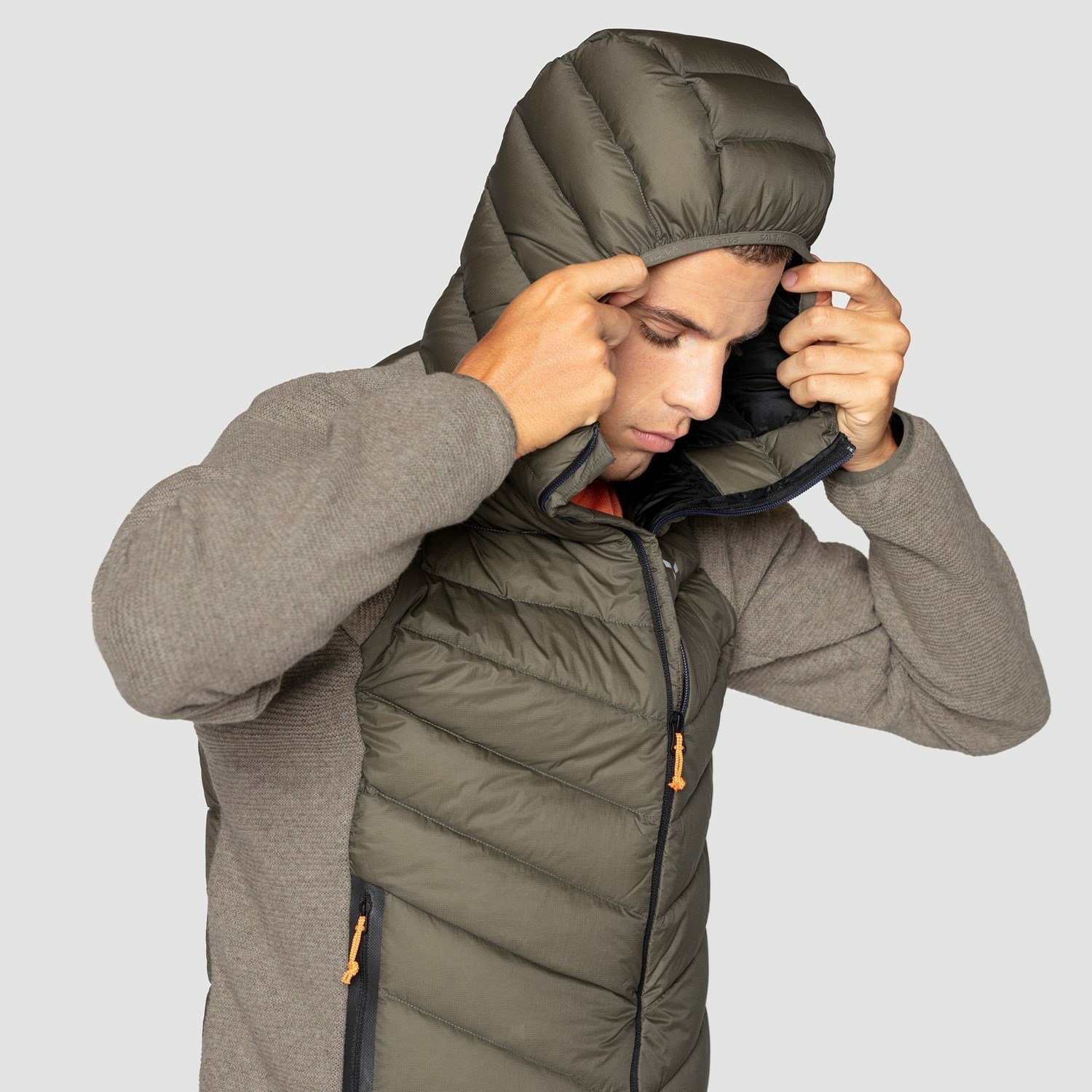 Chaquetas Aislantes Salewa Fanes Sarner Down Híbrido Hombre Marrones | UX8195037