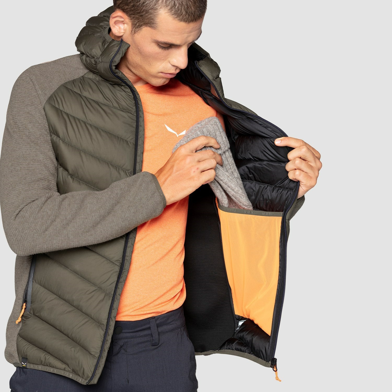 Chaquetas Aislantes Salewa Fanes Sarner Down Híbrido Hombre Marrones | UX8195037