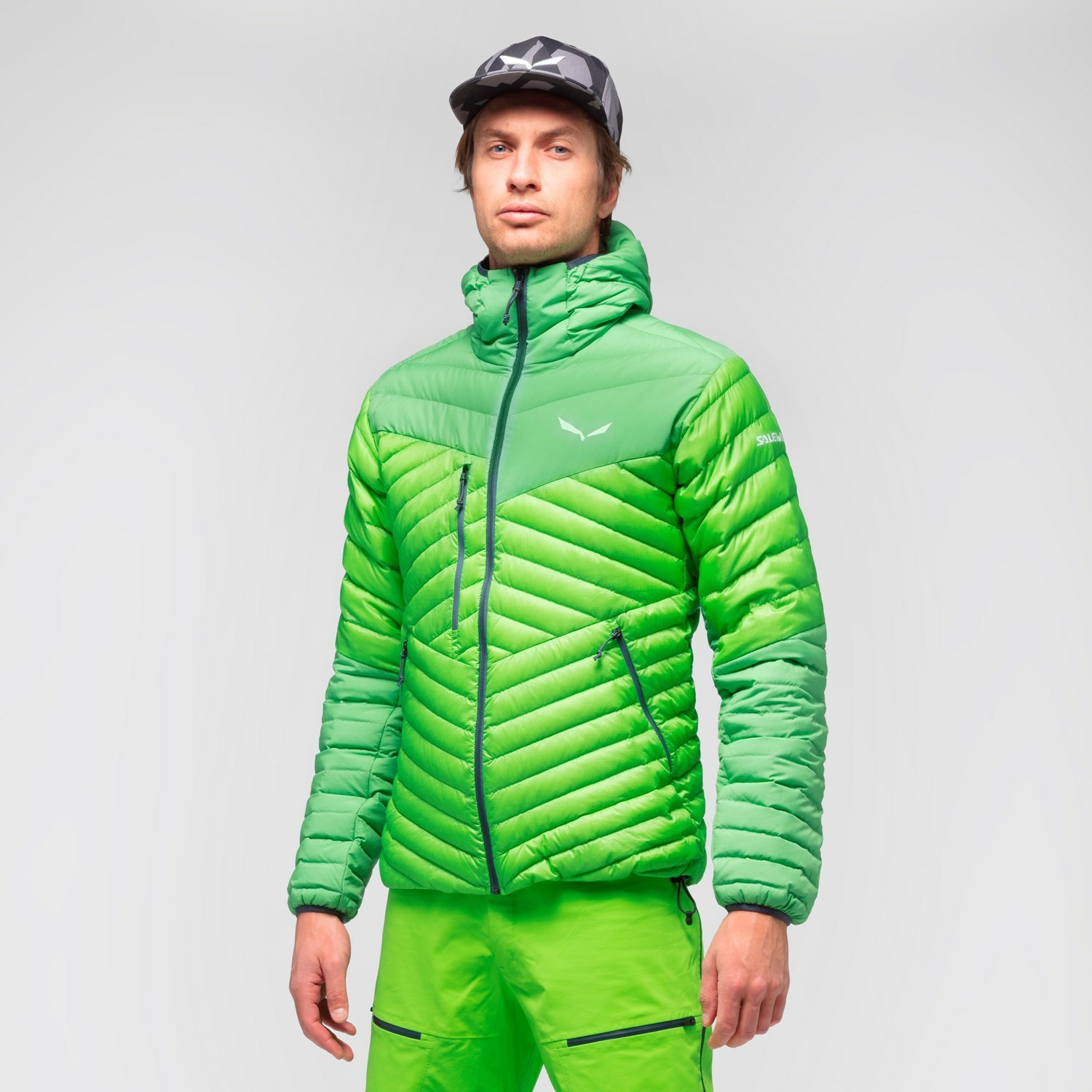 Chaquetas Aislantes Salewa Ortles Light 2 RDS Down Encapuchado Hombre Verde | WY2470193