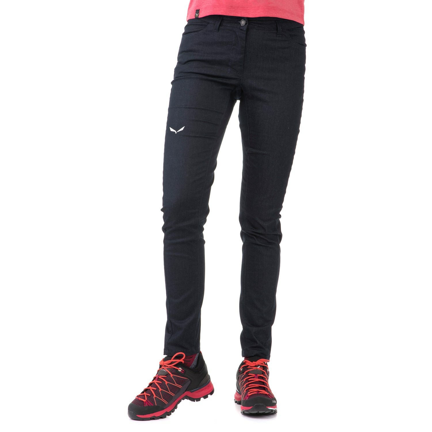 Pantalon Softshell Salewa Agner Denim 3 Mujer Negras | RW0548213