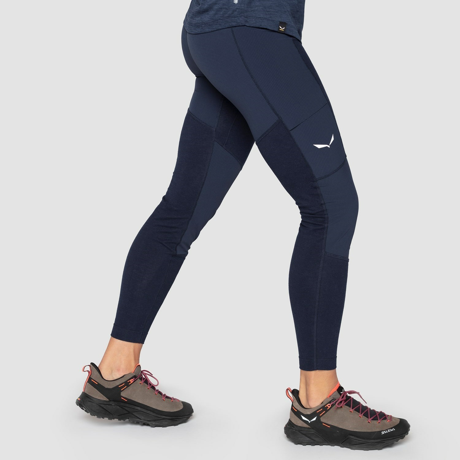 Pantalon Softshell Salewa Alpine Hemp Tights Mujer Azul Marino | OU9407652