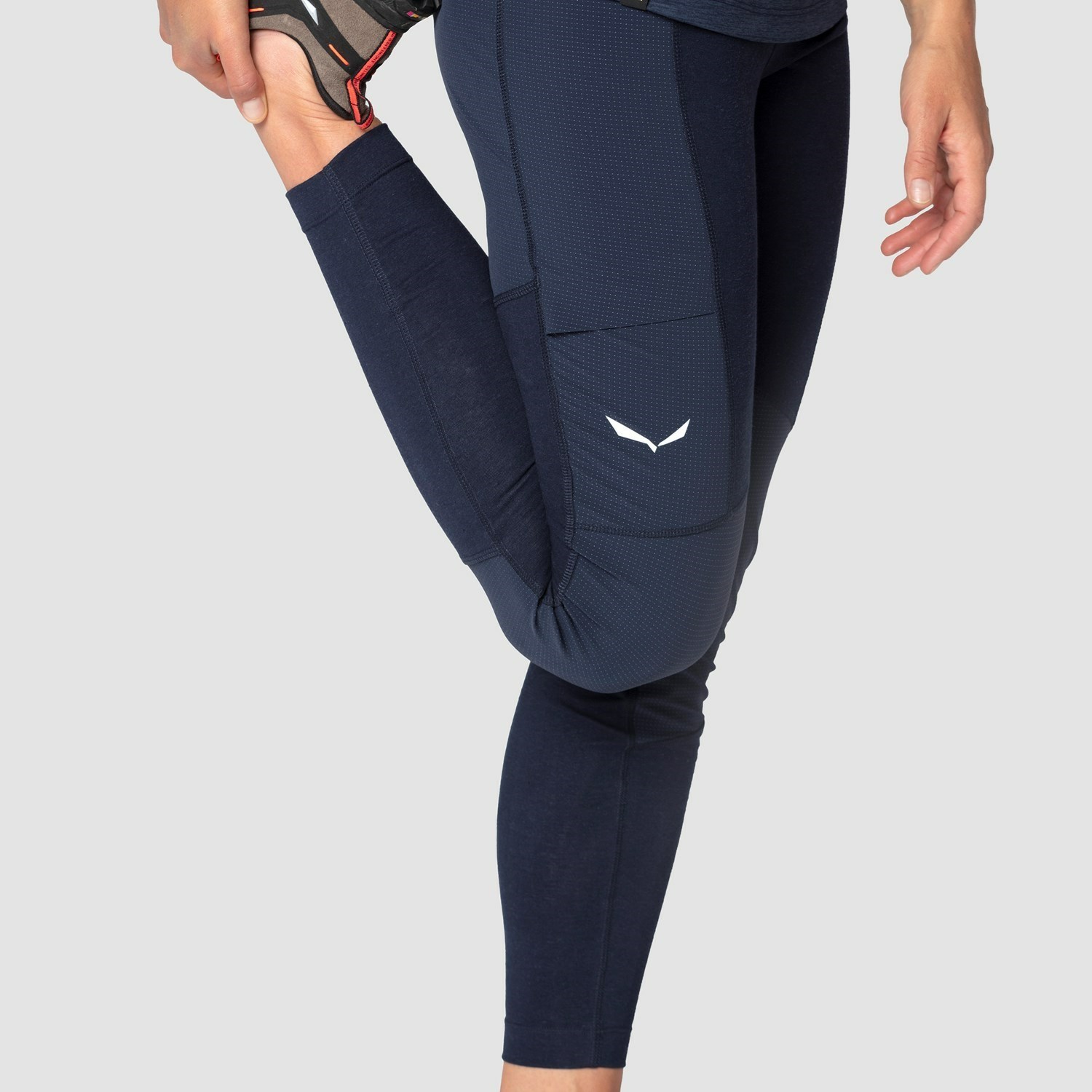 Pantalon Softshell Salewa Alpine Hemp Tights Mujer Azul Marino | OU9407652