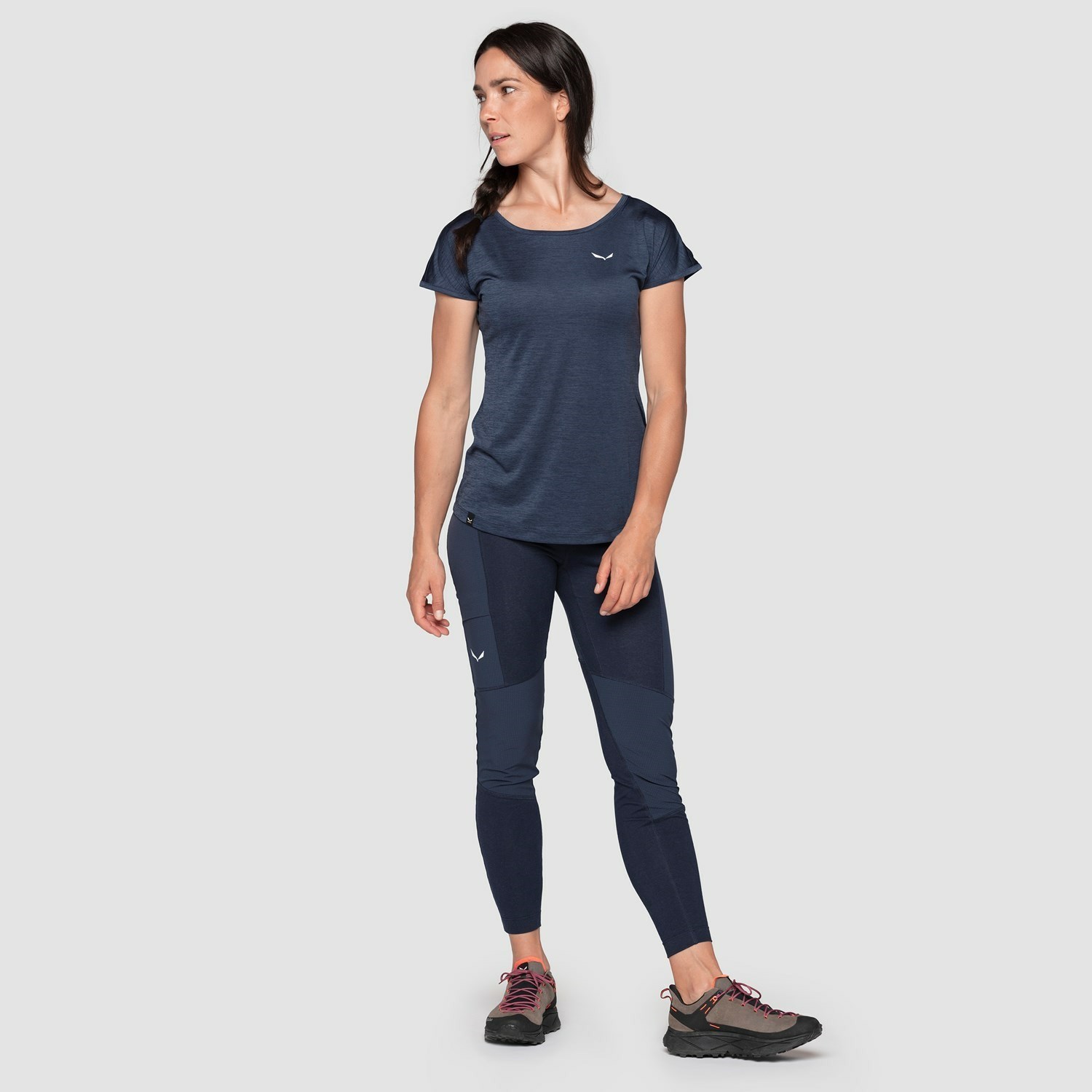 Pantalon Softshell Salewa Alpine Hemp Tights Mujer Azul Marino | OU9407652