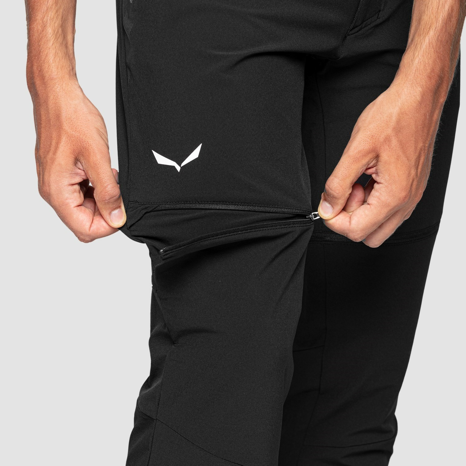 Pantalon Softshell Salewa Pedroc 2 Durastretch Zip Off Hombre Negras | YV7640839