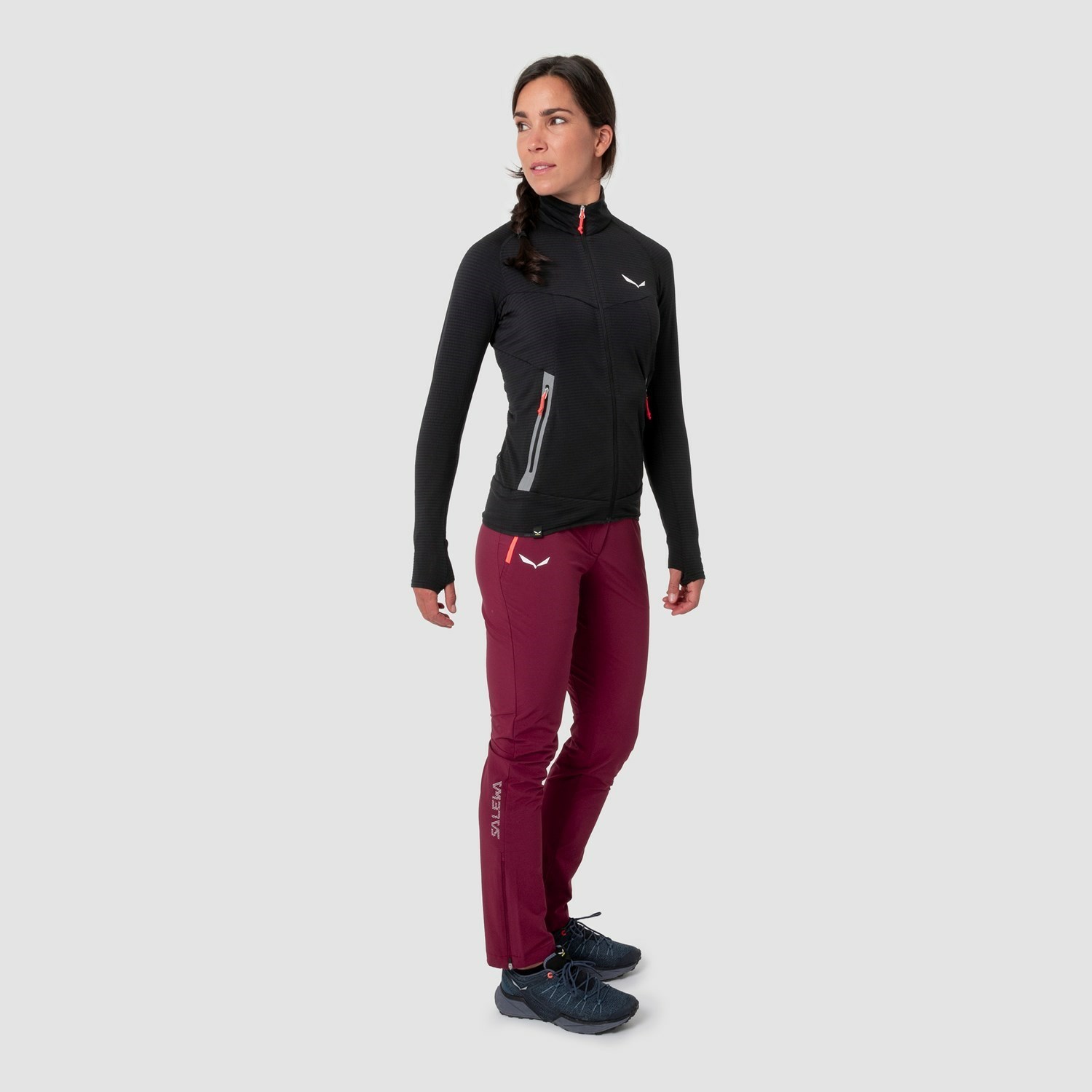 Pantalon Softshell Salewa Pedroc 3 Durastretch Mujer Rojas | HU3406852