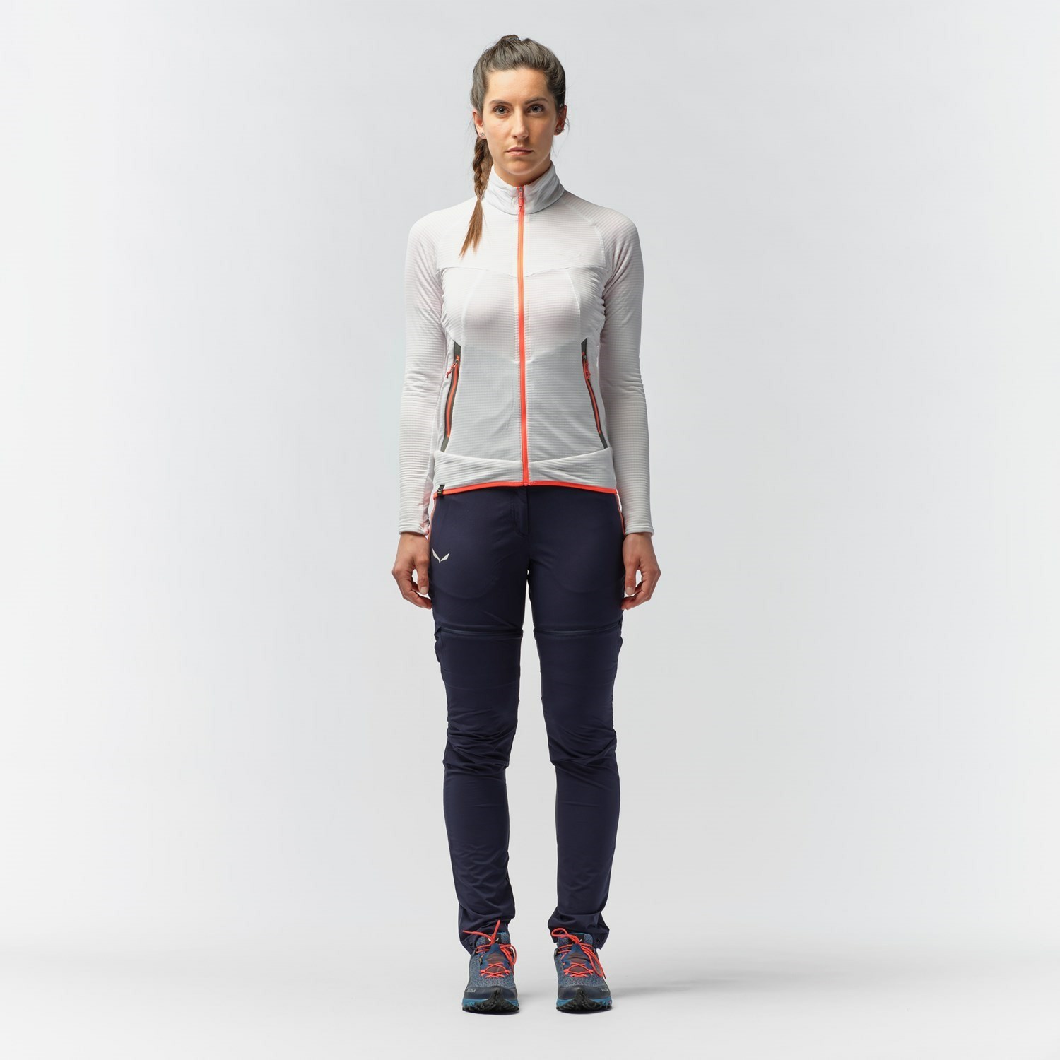 Pantalon Softshell Salewa Pedroc Durastretch Zip-Off Mujer Azul Marino | AO1753628