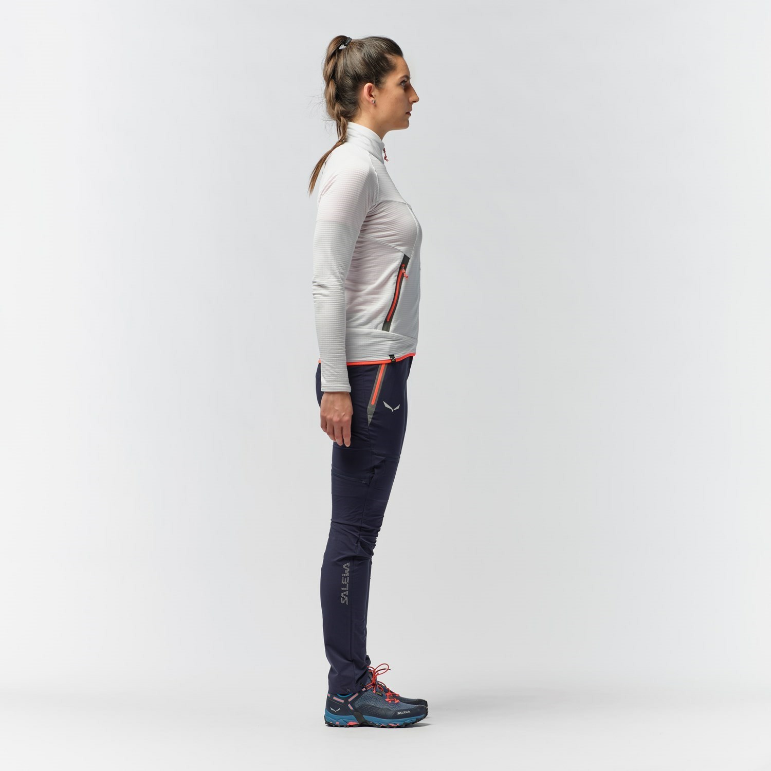 Pantalon Softshell Salewa Pedroc Durastretch Zip-Off Mujer Azul Marino | AO1753628